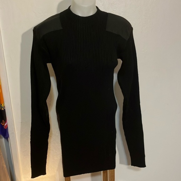 Sweater Commando pencil sweater with elbow & shoulder patches 4XL fits like XLT - Picture 1 of 8